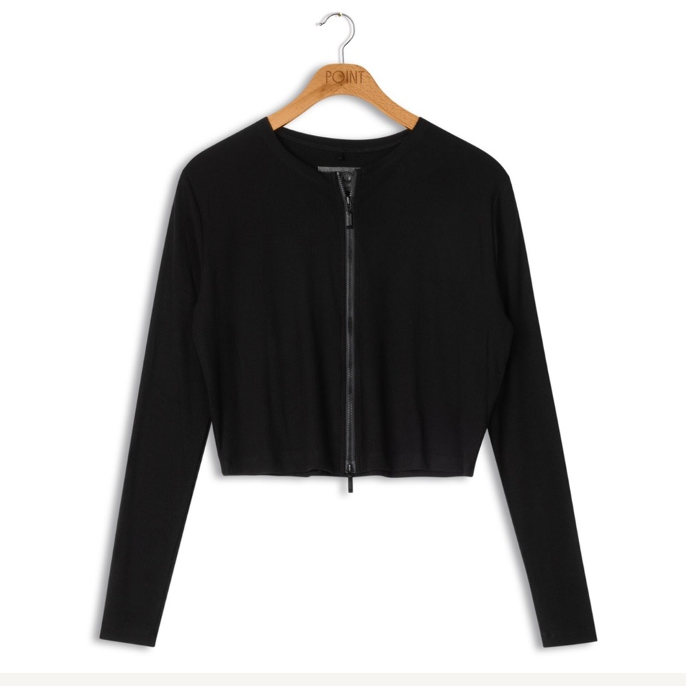 Point L/S 2 Way Zip Cardi